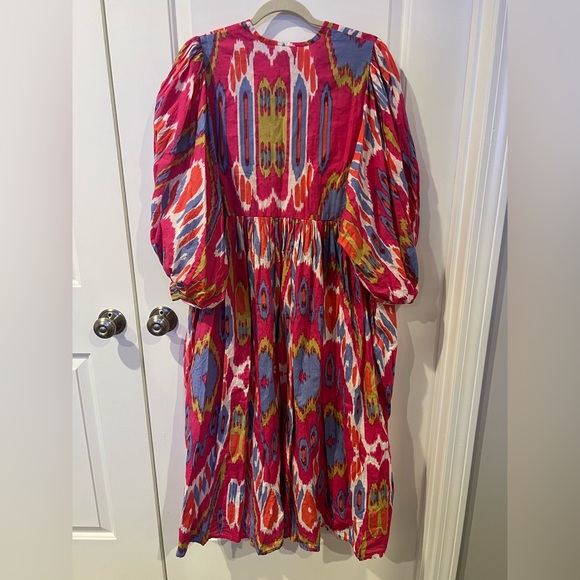 House of Sundar Liana Midi Dress - Hibiscus Size Medium - Picture 6 of 7